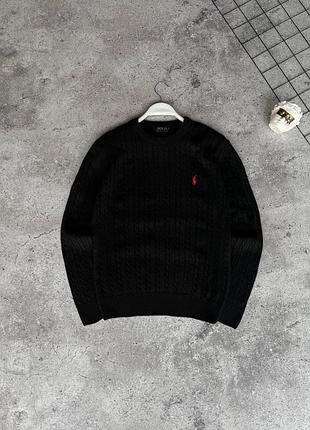 Свитер polo ralph lauren черный мужской трикотаж, свитер polo ralph lauren черный мужской трикотаж