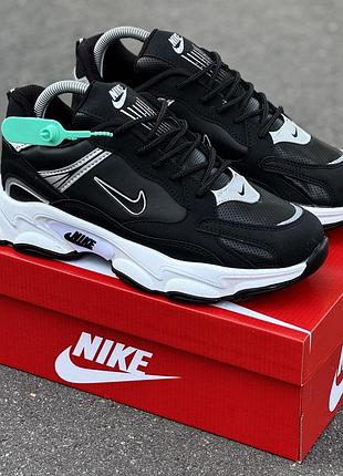 Мужские кроссовки найк nike black white черный белый 40 41