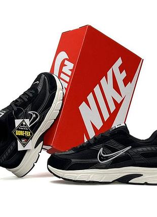 Жіночі кросівки nike initiator gtx gore tex чорно білі термо кроси найк ініціатор гор текс демісезонні водостійкі