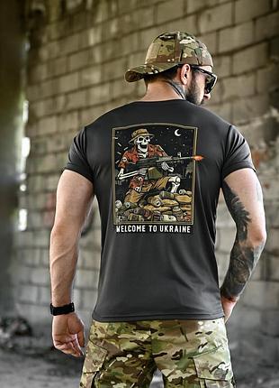 Футболка born of war welcome to ukraine grey