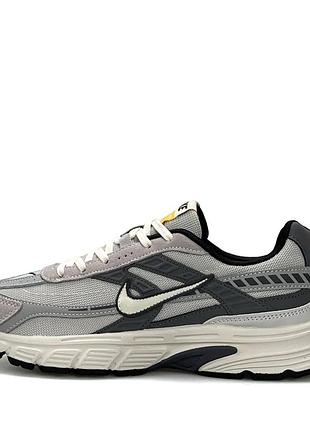 Мужские кроссовки nike initiator light grey удобные демисезонные спортивные найкпону светло серые обувь на весну лето