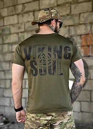 Футболка born of war viking soul oliva