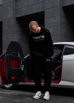 Спортивный костюм trapstar черный мужской, костюм трепстар мужской спортивный кофта и штаны