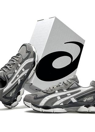 Мужские кроссовки стильные asics gel-nyc 2055 серые кроссы ассикс гел нюк текстильные дышащие на всену лето и вьетнам