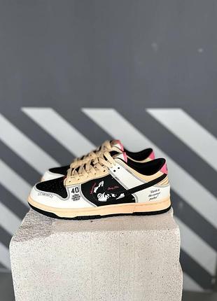 Чоловічі кросівки nike sb dunk low для чоловіків чорні-білі шкіра зручні трендові