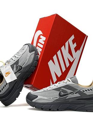Кросівки чоловічі nike initiator grey сірі найк інітіатор модні для тренувань і прогулянок демісезонні весна літо сітка