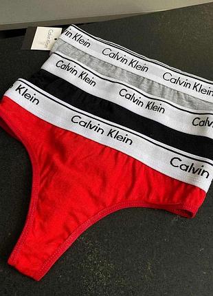 Женские трусики-бикини calvin klein, размер s, набор 3шт.