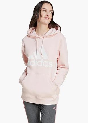 Urbanshop com ua худі жіноче adidas essentials big logo regular fleece hoodie beige iy4310 розміри запитуйте
