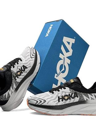 Мужские кроссовки hoka challenger art 7 светло серые кроссы хока чаленджер арт 7 текстильные для спорта летние