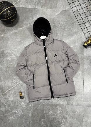 Куртка jordan зимняя двухсторонняя серая мужская xxl