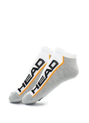 Шкарпетки head stripe sneaker 2-pack білий, сірий унісекс 35-38