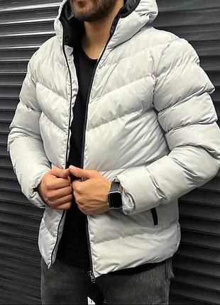 Мужская спортивная зимняя куртка xxl, серый