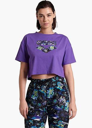 Urbanshop com ua футболка жіноча arena fun planet crop tee violet 007537-900 розміри запитуйте