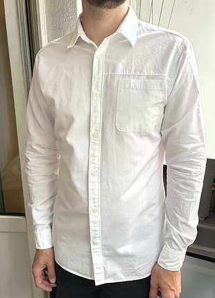 Класична біла slim fit сорочка selected homme identity