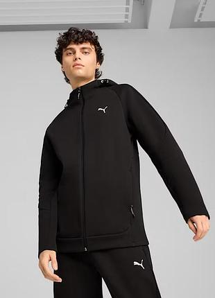 Толстовка evostripe full-zip hoodie 68461301 puma l чорний 68461301