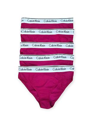 Женские трусики-слипы calvin klein малиновый цвет 5шт. xl