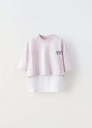 Нова футболка 2 в 1 для дівчинки zara