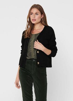Кардиган onlcarol l/s cardigan knt noos 15196734-black only l черный 15196734-black m