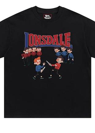 Мужская футболка lonsdale london fight logo унисекс лонсдейл