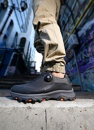 Термо кросівки з автошнурівкою windproof black пп7896