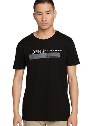 Футболка printed t-shirt 1030693xx1229999 tom tailor s черный 1030693xx1229999 xl