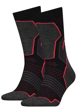 Носки head hiking crew 2ppk unisex черный, красный уни 39-42 781001-232