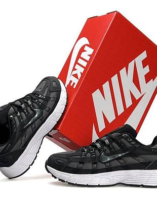 Женские кроссовки nike p-6000 w черные повседневные кроссы найк кожаная стильная обувь весна лето осень 38