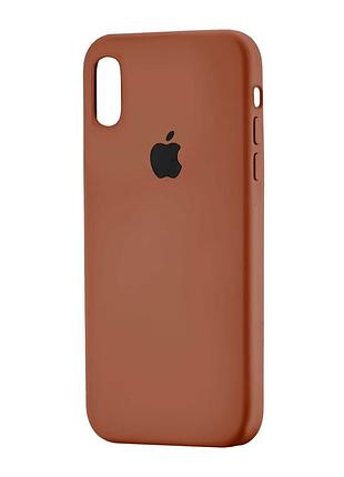 Чохол силіконовий протиударний для iphone x/xs коричневий