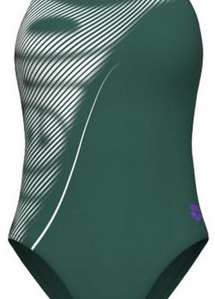 Купальник закритий для жінок arena bright glare swimsuit v back