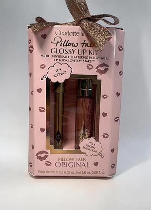 Набір олівець та блиск для губ charlotte tilbury pillow talk lip kit original mini