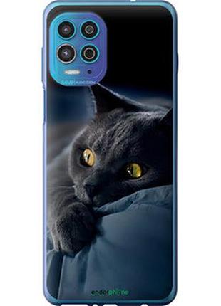 Чехол на motorola edge s дымчатый кот "825u-2860-2448"
