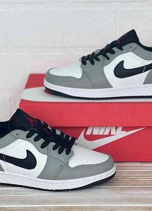 Nike air jordan 1 retro серые с черным мужские кроссовки размер 44/28см