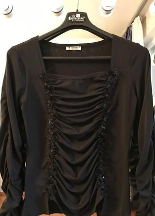 Нарядная блуза женская винтаж ретро винтажная одежда раритет на разм s1 фото