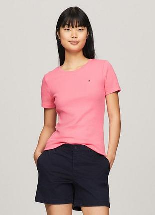 Жіноча футболка tommy hilfiger (197232612894) crewneck favorite t-shirt l рожева