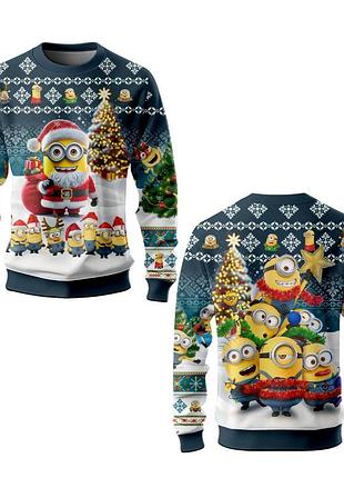Свитшот с 3d принтом minion winter fun 31577 2xl
