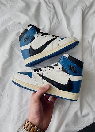 Nike air jordan 1 high сині стильні жіночі кросівки, якісні та легкі кроси найк