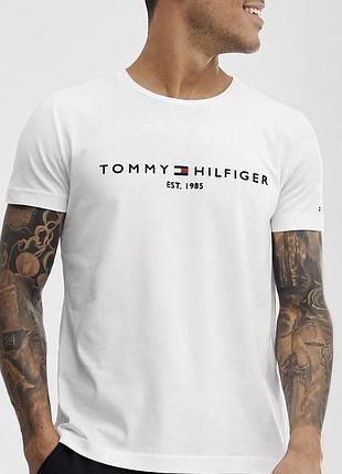 Мужская футболка tommy hilfiger белая томми