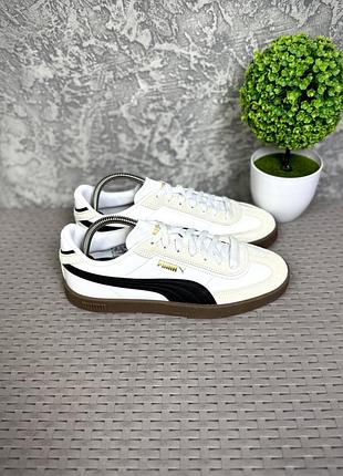 Puma кроссовки кеды 40 размер спортивные кожаные белые