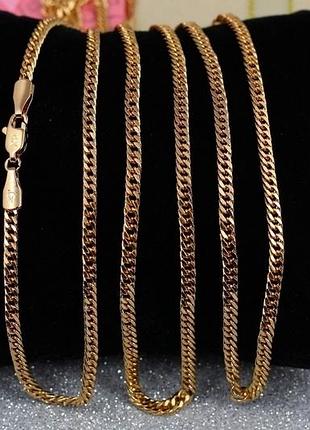 Цепь xuping jewelry кобра 55 см 3 мм золотистая