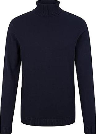 Кофта fine knitted turtle neck 1032304-10668 tom tailor m темно-синій 1032304-10668