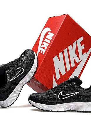 Женские кроссовки nike p-6000 w черно белые повседневные кроссы найк кожаная стильная обувь весна лето осень 38