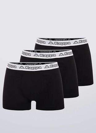Труси-боксери vario 3pack boxer shorts 708386-19-4006 kappa l чорний 708386-19-4006
