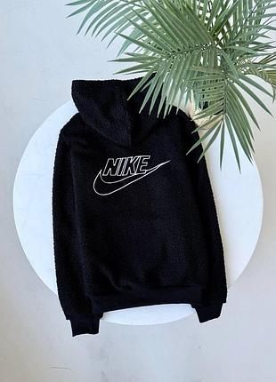 Хіт!! плюшеве худі nike з вишивкою на спині, худі найк чоловіче, плюшеве худі l