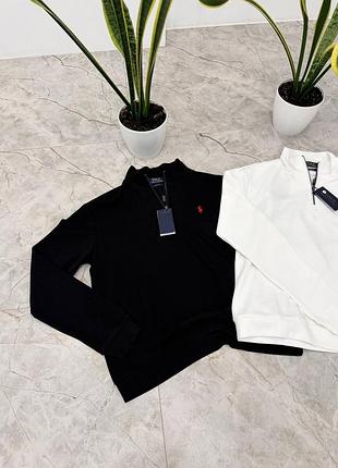 Кофта 1/3 zip polo ralph lauren полузамок кофта 1/3 zip поло черный, s