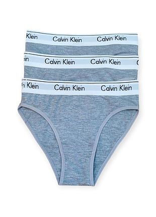 Жіночі трусики-сліпи calvin klein сірий колір 3шт.