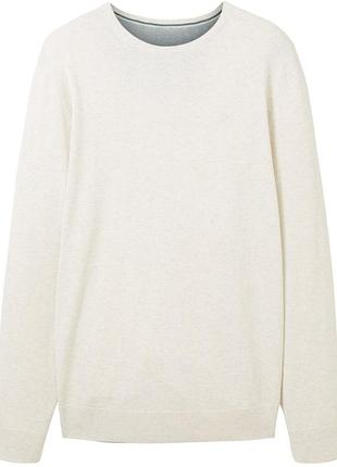 Кофта basic crew neck sweater 1027661-32715 tom tailor xl белый 1027661-32715
