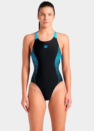 Купальник слитный для женщин arena openings swimsuit v back lb черно-бирюзовый жин 36 008063-580