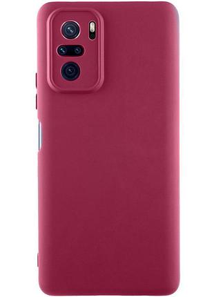 Чехол silicone cover lakshmi full camera (aaa) для xiaomi redmi note 10 / note 10s / poco m5s бордовый / plum