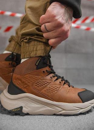 Зимние кроссовки hoka vibran brown вт7598