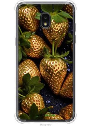Чехол на samsung galaxy j7 2018 золотая клубника "5637sp-1502-2448"